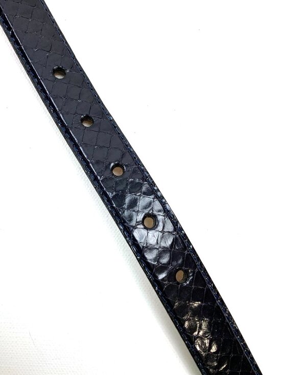 Genuine Snake Skin Black Belt from The Worth Collection Sz M main image 9